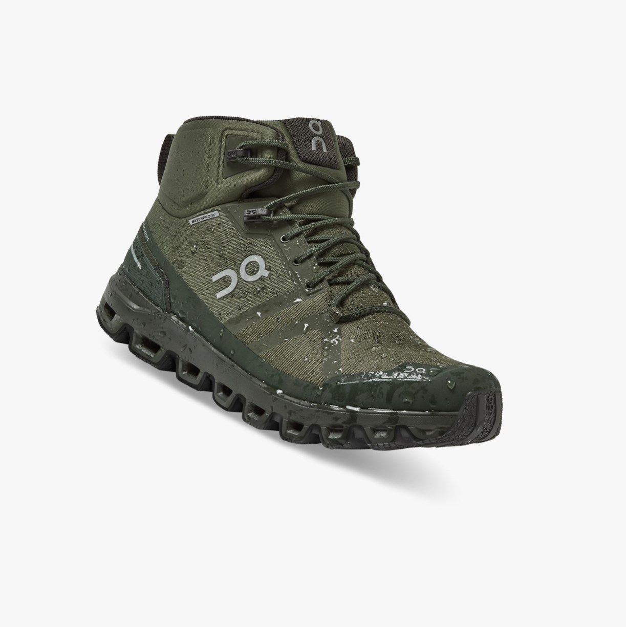 Botas Montaña On Running Cloudrock Impermeables Hombre Verde Oliva | 4971865-QZ