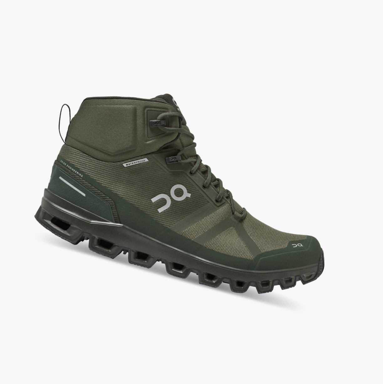 Botas Montaña On Running Cloudrock Impermeables Hombre Verde Oliva | 4971865-QZ