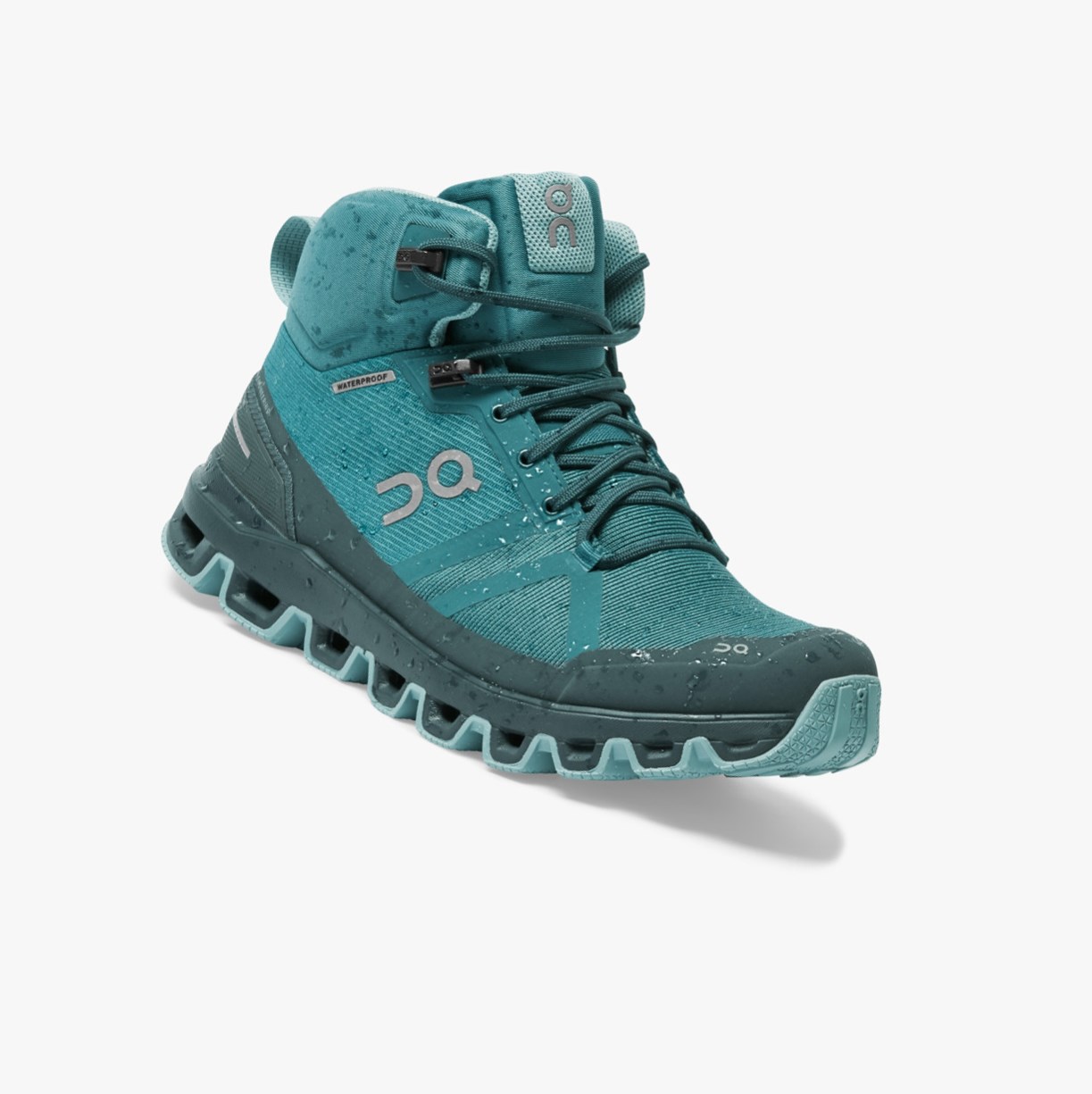 Botas Montaña On Running Cloudrock Impermeables Mujer Verdes | 8074513-FT