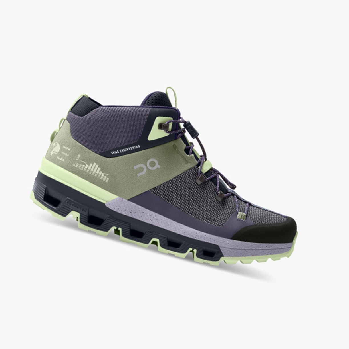 Botas Montaña On Running Cloudtrax Mujer Reseda/Lavender | 5248930-SX