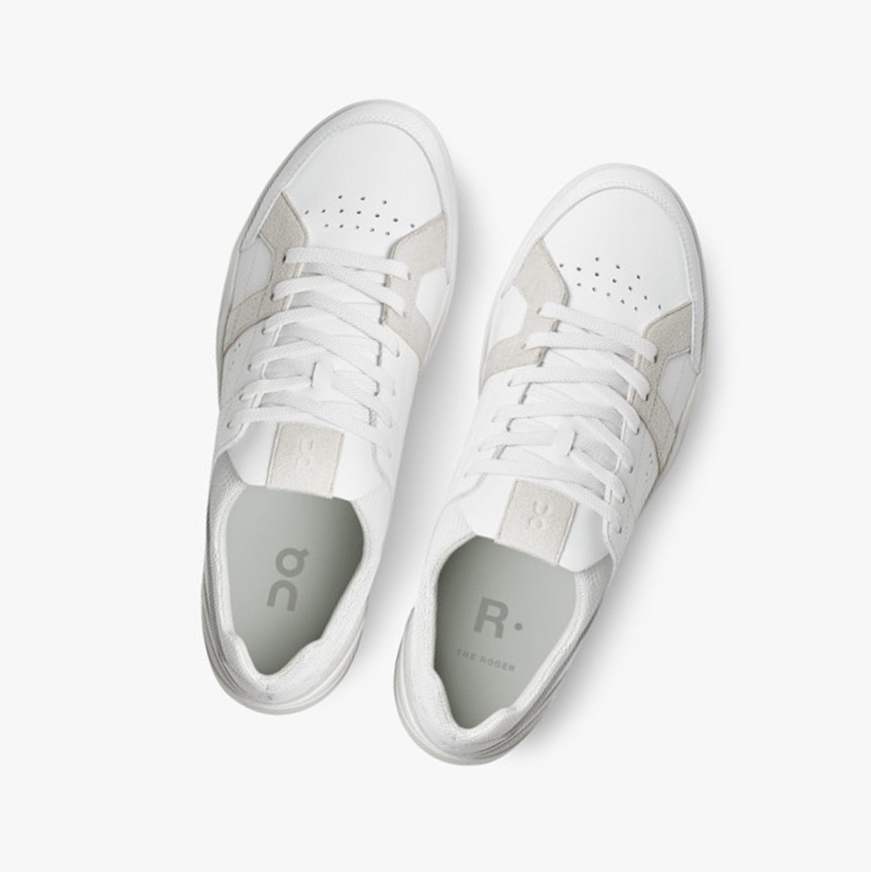 Tenis On Running THE ROGER Clubhouse Hombre White/Sand | 0851723-ZC