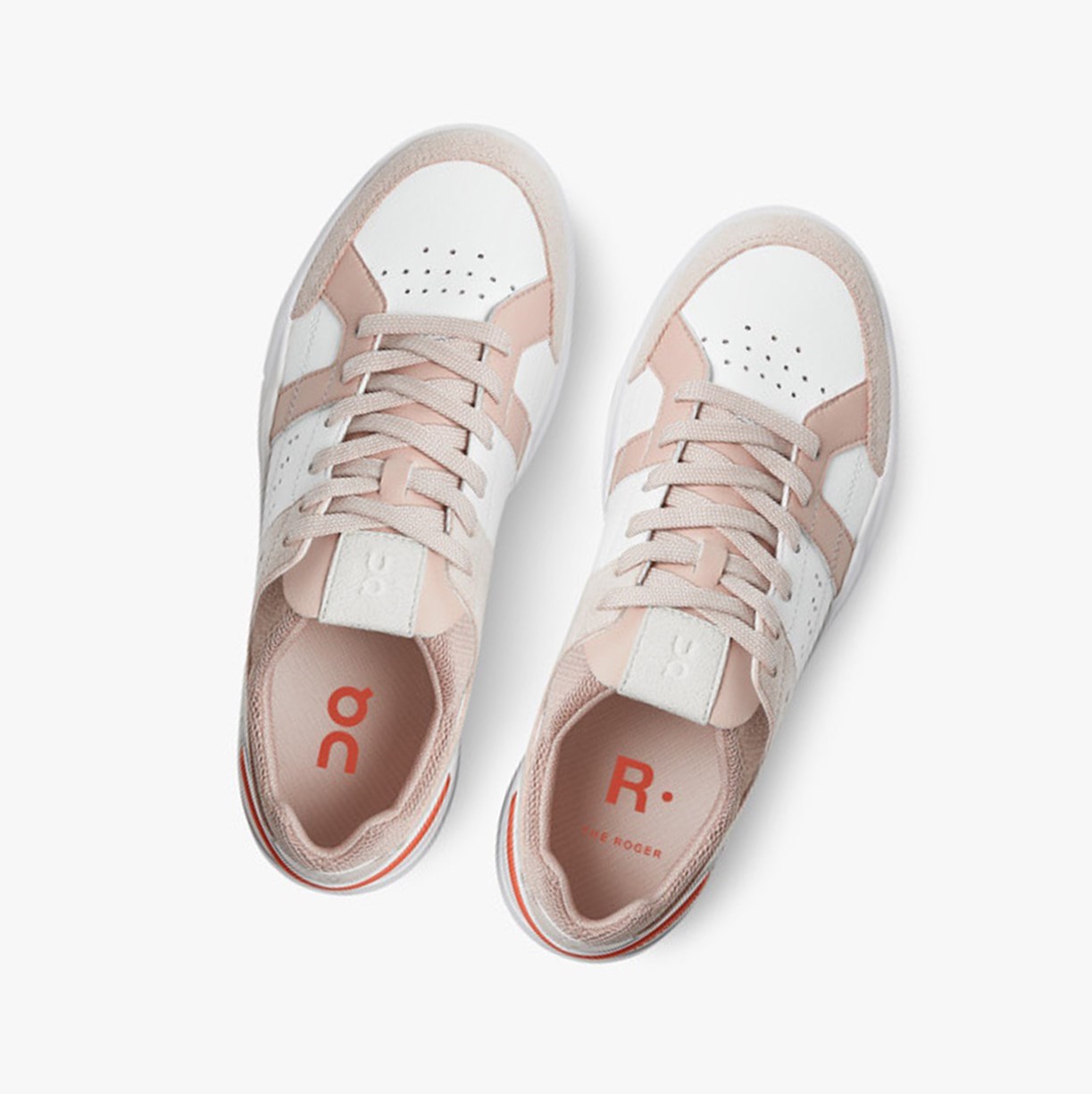 Tenis On Running THE ROGER Clubhouse Mujer Rose/White | 4895731-TA