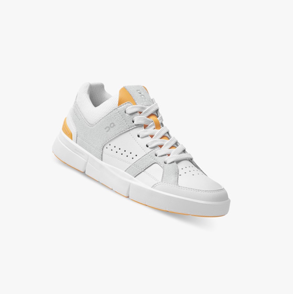 Tenis On Running THE ROGER Clubhouse Mujer White/Saffron | 4908715-UY