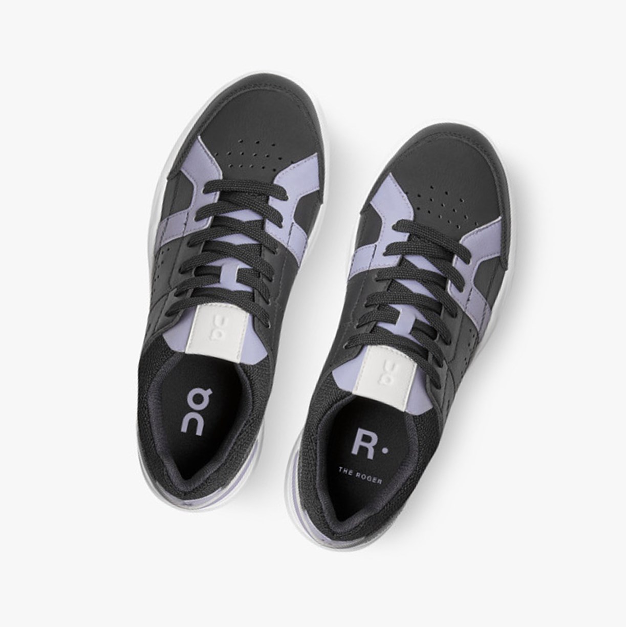 Tenis On Running THE ROGER Clubhouse Mujer Black/Lavender | 9423870-JG