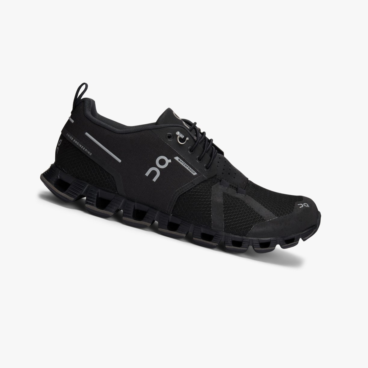 Tenis Para Correr En Carretera On Running Cloud Impermeables Mujer Negros | 8714532-QJ