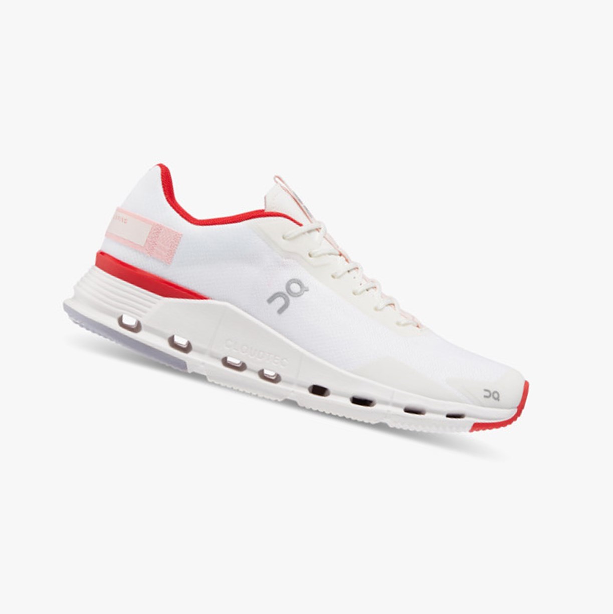 Tenis Para Correr On Running Cloudnova Form Mujer White/Red | 8671459-DV