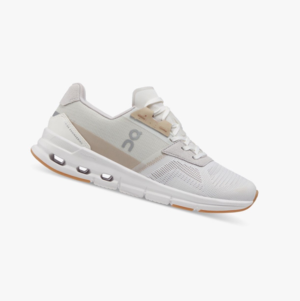 Tenis Para Correr On Running Cloudrift Mujer White/Sand | 4309612-EJ