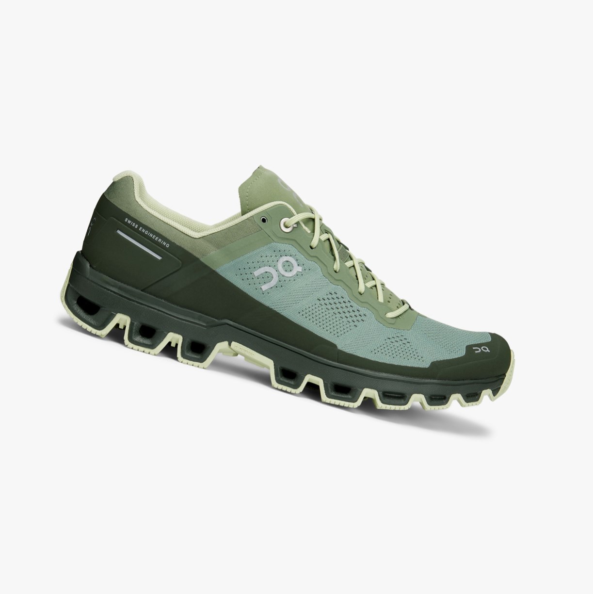 Tenis Para Trail Running On Running Cloudventure Hombre Verdes | 0961358-CF