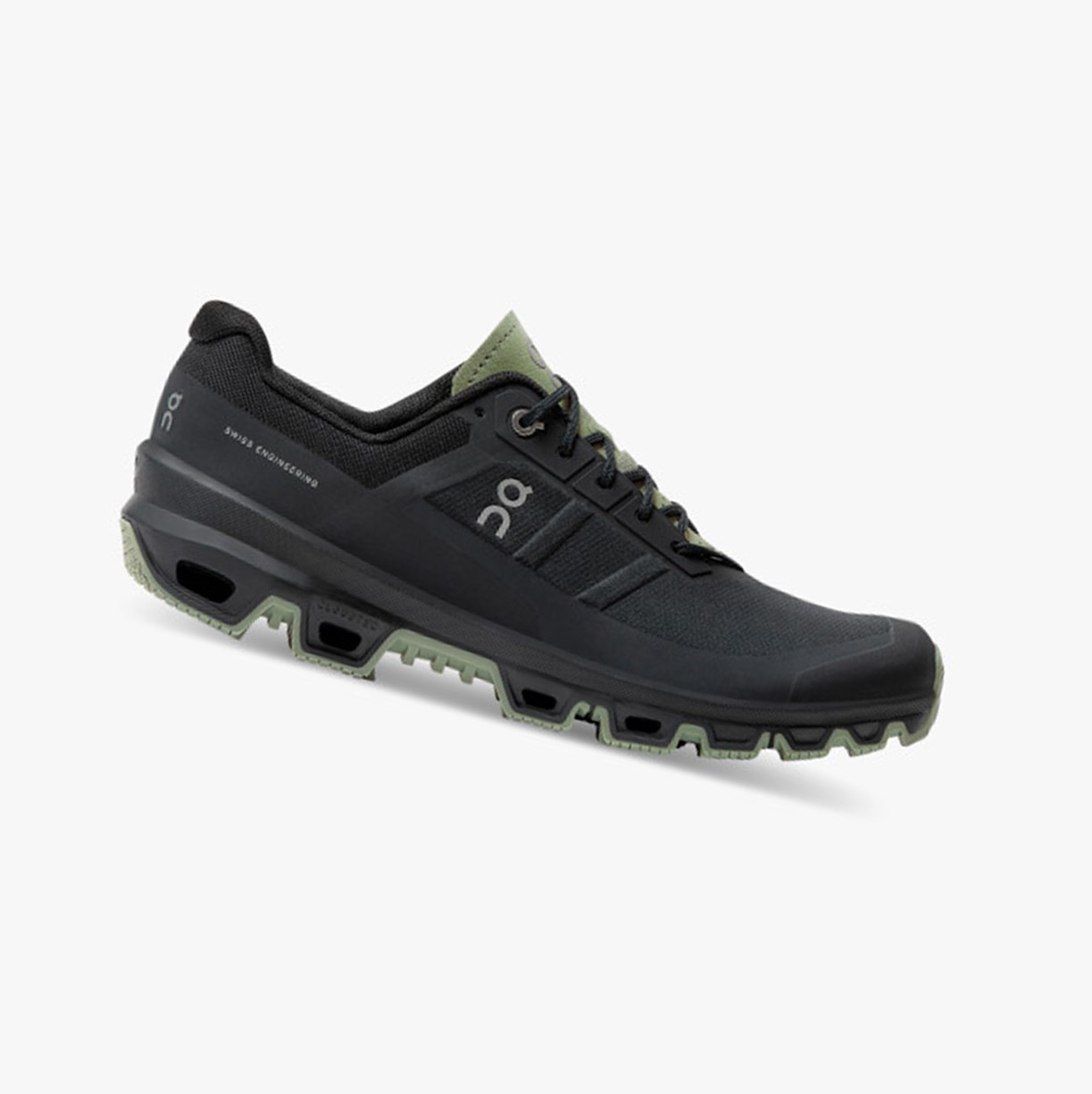 Tenis Para Trail Running On Running Cloudventure Hombre Black/Reseda | 1986032-BQ