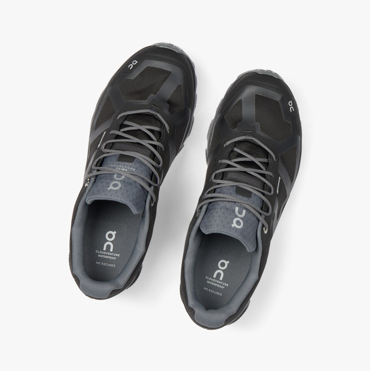 Tenis Para Trail Running On Running Cloudventure Impermeables Hombre Negros | 2371684-PH