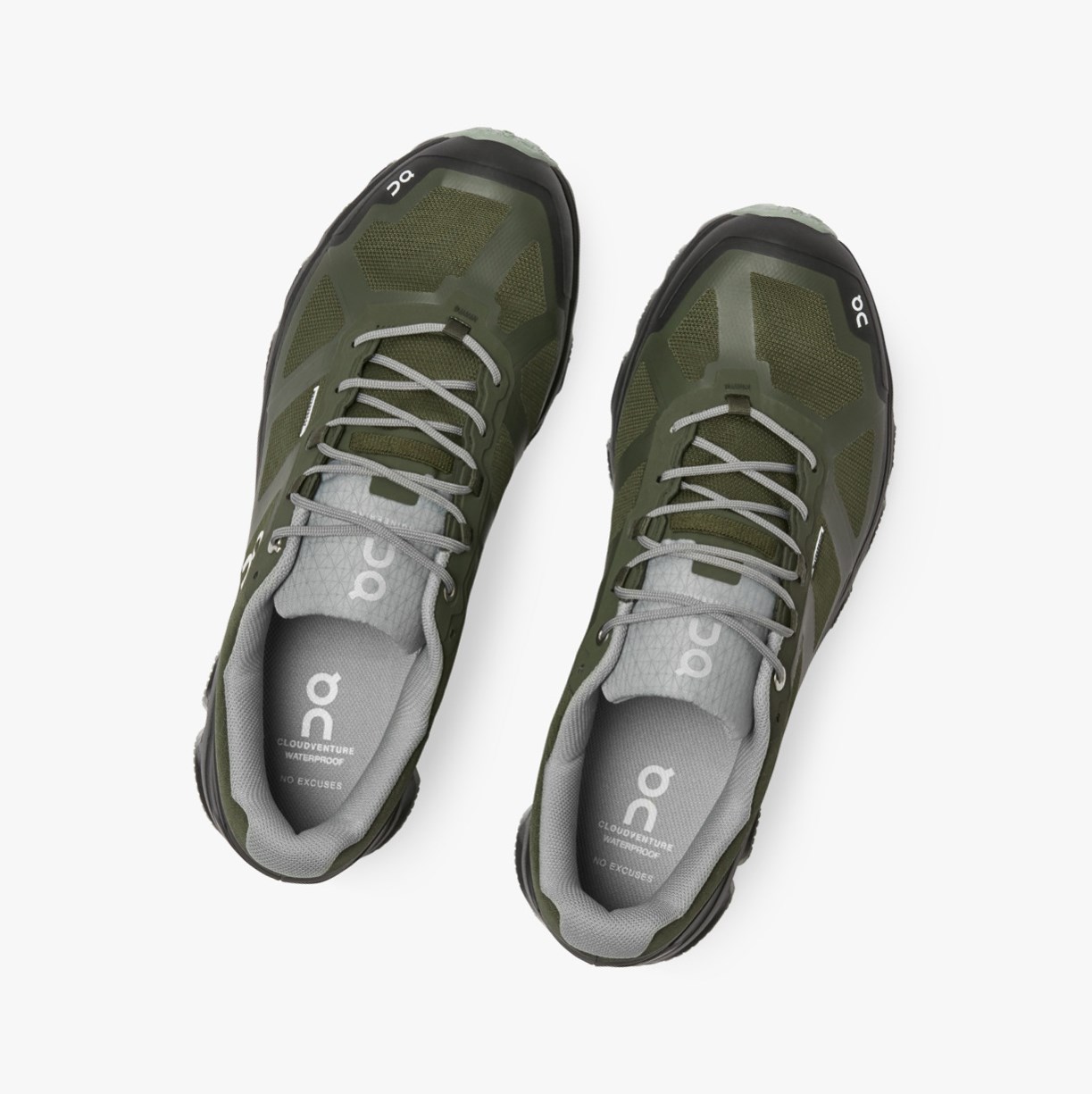 Tenis Para Trail Running On Running Cloudventure Impermeables Hombre Verdes | 4186290-IJ