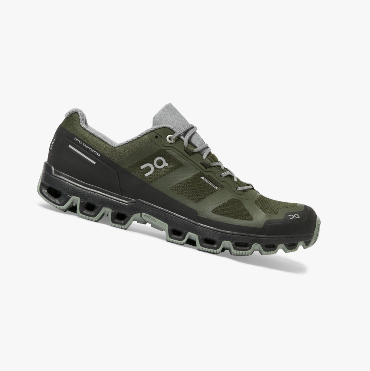 Tenis Para Trail Running On Running Cloudventure Impermeables Hombre Verdes | 4186290-IJ