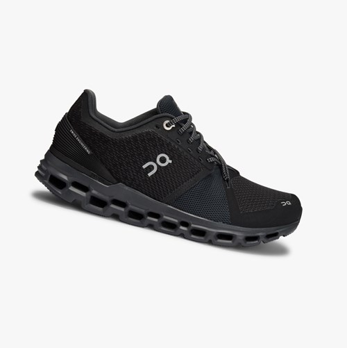 Tenis Para Correr En Carretera On Running Cloudstratus Mujer Negros | 6917438-TG