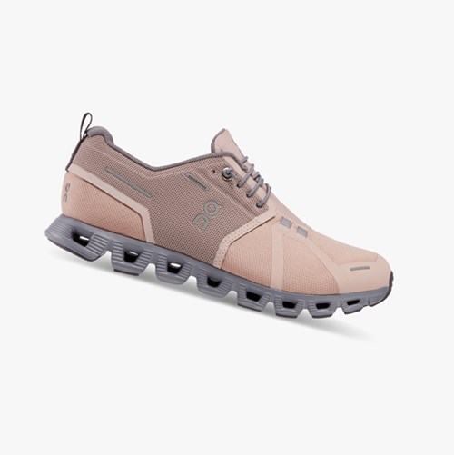 Tenis Para Correr On Running Cloud 5 Impermeables Mujer Rose/Fossil | 8356401-LD