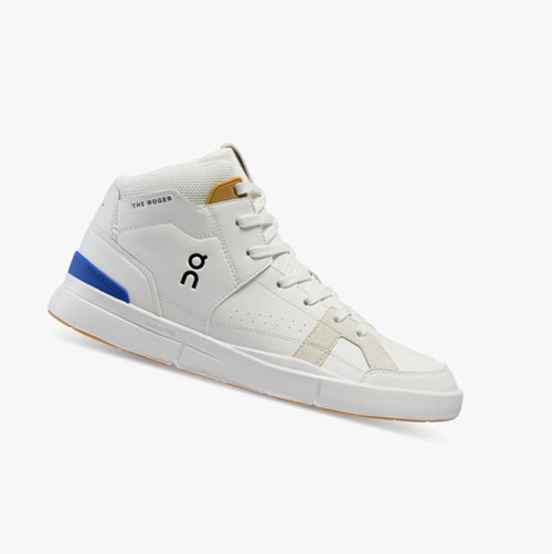 Tenis Para Correr On Running THE ROGER Clubhouse Mid Hombre White/Indigo | 0296415-ON