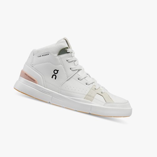 Tenis Para Correr On Running THE ROGER Clubhouse Mid Mujer White/Rose | 6493028-OP
